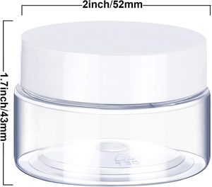 Pots cosmétiques transparents en plastique PET de qualité alimentaire à paroi épaisse de haute qualité 80ml 100ml 150ml 200ml pour rouge à lèvres et soins de la peau - Product Image 2