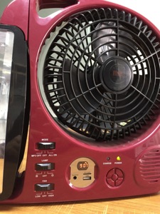 Teyoza Xách Tay Pin Có Thể Sạc Lại USB Mini Quạt Hộp Điện Năng Lượng Mặt Trời Fan Hâm Mộ Với Đài Phát Thanh & <span class=keywords><strong>LED</strong></span> Ánh Sáng - Product Image 3