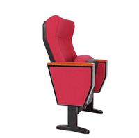 Chaise d'auditorium compacte JY-618 avec tablette d'écriture pliable et structure métallique pour amphithéâtre, école et salle de conférence