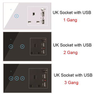 DUOMEI Prise murale intelligente Zigbee/Wifi pour la maison, prise et interrupteur Tuya, normes US, UK, EU avec 2 prises AC et 2 ports USB A - Product Image 2