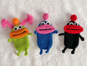Porte-clés en <span class=keywords><strong>laine</strong></span> tricoté à la main, motif dessin animé mignon bouche de saucisse, en acier inoxydable tressé, écologique, petit lot - Product Image 5