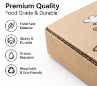 Boîtes à pizza en carton ondulé brun extra larges de 18 pouces SP3632, qualité alimentaire, résistantes à la graisse, laminage mat, écologiques pour les restaurants