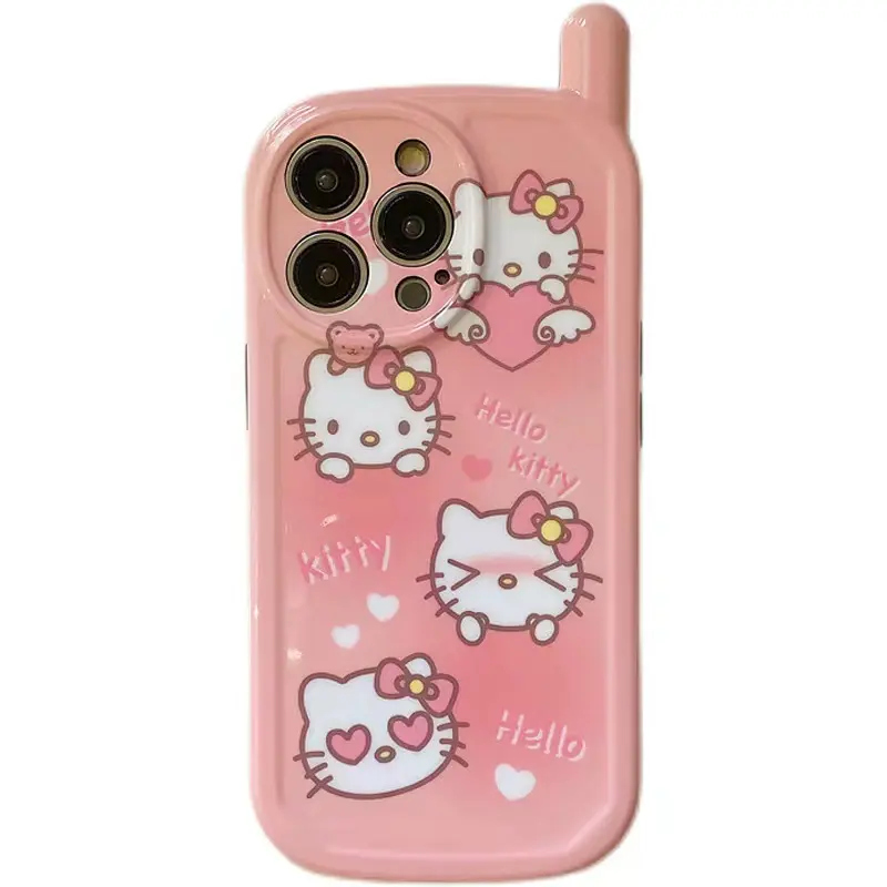 Antiman Huaqiangbei Factory Cartoon Hello Cute Kitty Cat Phone cases Cover Mobile Phone Cases Bag TPU Environmental Material