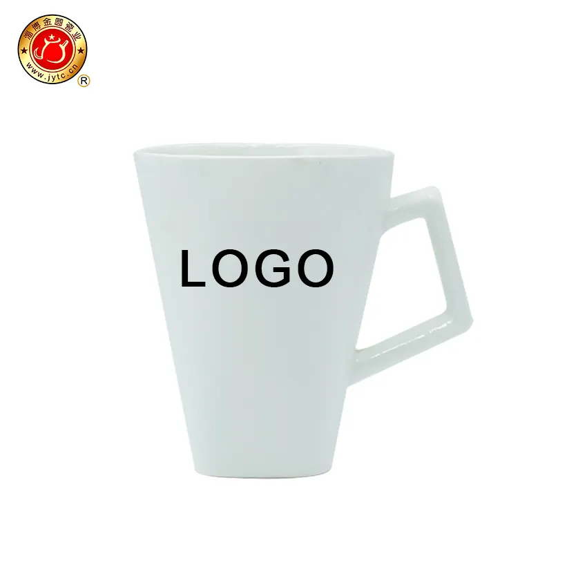 13.4oz Home Matte Tea Cocoa Coffee Eco-friendly Porcelain Black Sublimation Mug With Niche Design Handle