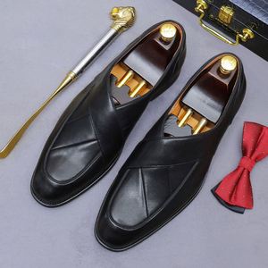 Chaussures de bureau de luxe pour hommes 2025, prix d'usine, style italien, fabriquées à la main en cuir véritable, légères, antidérapantes et respirantes - Product Image 5