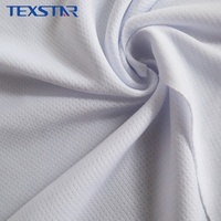 Tissu en maille à œillets blanc 100 % polyester, 145 g/m², à séchage rapide, pour impression par sublimation, idéal pour les maillots de basketball et de sport (vente en gros)
