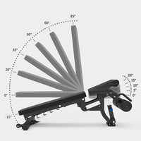 Banc de musculation réglable à angle négatif pour entraînement complet du corps – Plat, Incliné, Décliné