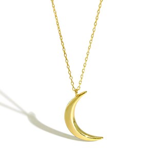 Collana con Luna in Argento Sterling 925 Placcato Oro Rodio, <span class=keywords><strong>Gioielli</strong></span> alla Moda all'Ingrosso - Product Image 2
