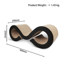 ICLE Scratcher Lounging Bed Grand pour chats Lunettes incurvées en forme de chat Durable Soft Shape Cat Exercise Scratcher
