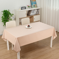 Nappe en PVC RNPT Beige Nacré Imperméable Housse de Table en Vinyle Facile à Nettoyer Protection pour Table à Manger
