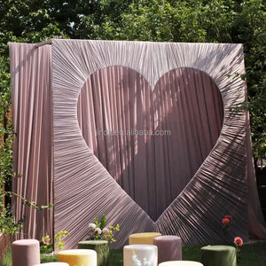 शादी के प्रोप्स दिल के फ्रेम कपड़े के कपड़े से लिपटे हुए दिल के आकार कपड़े के कपड़े का प्रदर्शन - Product Image 4