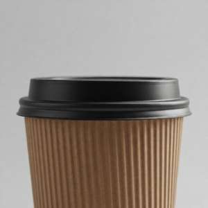 Vaso de Papel Ecológico de Doble Pared Grueso de Lujo P&M con Tapa Negra Impermeable y Logotipo Personalizado para Café, Té, Vino, Agua Mineral - Product Image 5