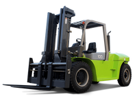 Chariot élévateur diesel FD100Z robuste de 10 tonnes avec mât à deux étages et pièces de rechange à vendre