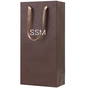 Sacs d'emballage de vin de timbre chaud Champagne avec papier de bouteille de Limatation mat sacs d'emballage de thé brun impression offset écologique - Product Image 6