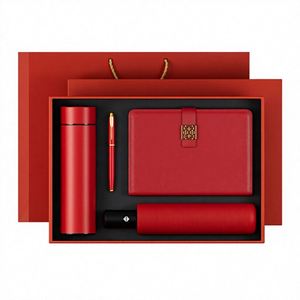 Promotional Luxury Business Gift Sets Stainless Steel Umbrella Letterpress Printed Vacuum <b>Cup</b> Notebook Pen Set - Product Image 2