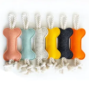 Wholesale Interactive Durable Bone Shaped Chew Cotton Pet Rope Dog Toys