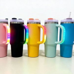 Luminous Cup Handle ABS Thermal Cup Waterproof Reusable Modern Design <b>Battery</b> Colorful LED Night <b>Light</b> - Product Image 4