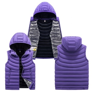 Veste d'hiver <span class=keywords><strong>sans</strong></span> manches pour hommes Manteaux chauds à col épais Gilet en coton rembourré Gilet matelassé pour hommes avec logo personnalisé Gilet matelassé pour hommes - Product Image 2