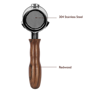 Đầu lọc cà phê Espresso 54mm chất lượng cao bằng thép không gỉ 304, tay cầm bằng gỗ hồng sắc/nhựa/hợp kim nhôm - Product Image 3