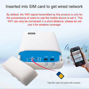 Уличный водонепроницаемый Wi-Fi роутер CPE 4G, направленная антенна с высоким коэффициентом усиления, сильный сигнал промышленного класса с SIM-картой - Product Image 3
