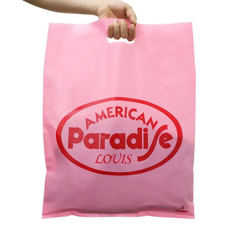 Commercio all'ingrosso Logo personalizzato stampa supermercato merce riutilizzabile portare fustellato sacchetto di plastica