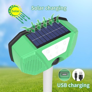 Répulsif multifonctionnel pour animaux, répulsif à ultrasons solaire pour rats, répulsif à ultrasons à fréquence variable pour oiseaux - Product Image 6