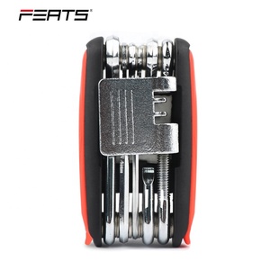 Kit d'outils de réparation de vélos, Surface plaquée nickel 23 en 1, avec extracteur à Rivet de chaîne, support d'induction pour patchs, râpe pour vélo électrique - Product Image 5