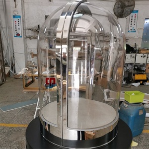 Mới cao cấp Kính trang sức Hiển thị nội hình cầu thời trang trang sức Showcase với <span class=keywords><strong>LED</strong></span> chiếu sáng - Product Image 3