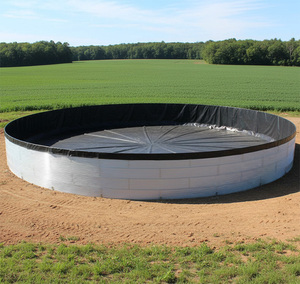 Réservoirs en tôle galvanisée avec revêtement en PVC pour l'eau de pluie, taille personnalisée, silo de stockage d'eau en acier pour l'agriculture, la foresterie, l'élevage et la pêche - Product Image 2