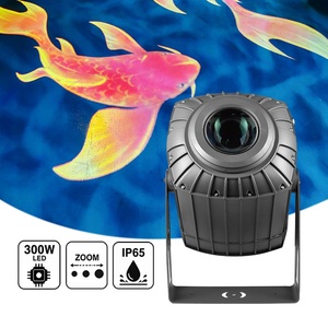 <span class=keywords><strong>Projecteur</strong></span> Gobo <span class=keywords><strong>LED</strong></span> Commercial 300W à Effet Vague d'Eau avec Zoom, Construction en Alliage d'Aluminium Classé IP65 pour Éclairage Publicitaire - Product Image 1