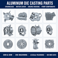 Pièces de fonderie sous pression en aluminium personnalisées OEM ADC12, carter moteur, couvercle de moteur, usinage CNC, traitement de surface, usine