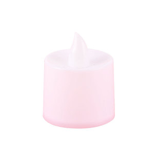 Bougies LED électroniques multicolores rondes en plastique à piles pour mariage et fête - Product Image 3