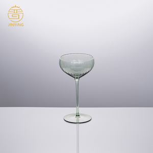 Rõ ràng ánh sáng màu hồng màu Xanh teal hổ phách Lilac Bạc Hà màu ribble Màu rượu vang thủy tinh dọc sọc Sâm banh sáo Coupe cốc - Product Image 4