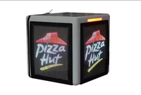 Boîte de livraison pour moto en fibre de verre FRP avec écran LED, système de chauffage, capacité de 115 L, sac à dos pour livraison de nourriture et de pizzas