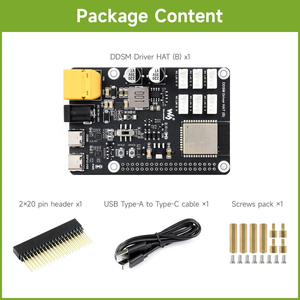 Carte de commande de moteur servo à entraînement direct DDSM Driver HAT (B), intègre ESP32 et circuit de contrôle, prise en charge du Wi-Fi 2.4G K625 - Product Image 6