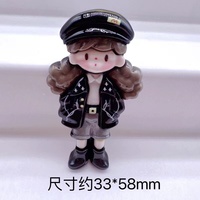 Nouveaux moules en résine pour figurines de filles de grande taille, breloques en résine plates et brillantes DIY kawaii pour la décoration