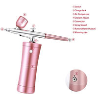 Máquina de aerógrafo para maquillaje, PISTOLA DE PULVERIZACIÓN, juego de aerógrafo Facial, Mini aerógrafo para pintura Nail Art
