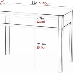 Bureau en acrylique transparent moderne, durable et de haute qualité, personnalisable avec logo, pour le bureau et la maison (vente en gros) - Product Image 3