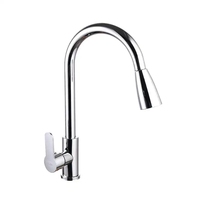 Robinet de cuisine en acier inoxydable noir, extractible à 360°, mitigeur eau chaude et froide, Grifo De Cocina