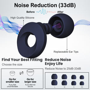 براءة اختراع الاتحاد الأوروبي هادئة <span class=keywords><strong>2</strong></span> سدادات الأذن الحد من الضوضاء حماية السمع عازلة للصوت لينة للنوم - Product Image 4