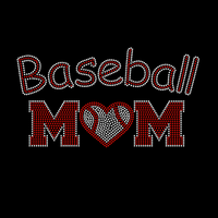 Desain Ibu Baseball Berhias Rhinestone untuk Transfer Panas pada Kaos