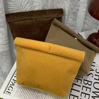 Pochette de maquillage pour femme en fausse crinière de cheval durable, grande capacité, sac enroulable avec logo personnalisé, trousse de toilette