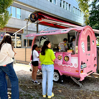 Food Truck Entièrement Équipé à Vendre Europe Chariot de Vente Personnalisé Bubble Tea Café