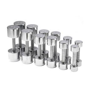 <span class=keywords><strong>Haltère</strong></span> à tête ronde en acier inoxydable chromé pour fitness, <span class=keywords><strong>haltère</strong></span> à tête ronde pour entraînement à domicile - Product Image 1