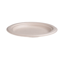 Assiette ronde de 10 pouces en fibre de canne à sucre, certifiée BPI, à base de plantes, biodégradable