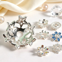 Nouvelle Collection : Entretoises Personnalisées en Alliage Électroplaqué en Forme de Fleur, Ornées de Breloques Vintage DIY Cœur, Couronne et Étoile pour Bijoux