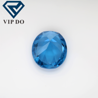 Qualité 5A 3x5mm-10x14mm taille ovale découpée à la machine 120 # spinelle bleue pierres précieuses en vrac forme ovale spinelle synthétique 120 # pierres précieuses bleues