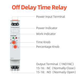 VG5210 VENGIM Off Delay Time Relay 220V Or AC/DC12V-240V <b>Timer</b> Switch By Din Rail L21 - Product Image 3