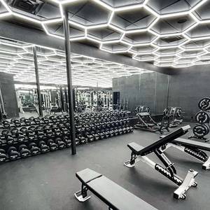 Đèn <span class=keywords><strong>LED</strong></span> chiếu sáng xưởng sửa chữa ô tô, đèn hình tổ ong lục giác, đèn xưởng, đèn nhà để xe, đèn chiếu sáng chi tiết ô tô 14X của Trung Quốc - Product Image 1