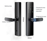 Glomarket Tuya TTlock Serrure de Porte Intelligente en Bois à Empreinte Digitale et Mot de Passe pour Appartement et Maison Sécurisée